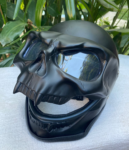 Custom Helmet 3D Black Knight Skull Dark Lord Black Soul Ghost Rider – Custom Airbrush Helmet