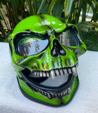 Goblin Grim Reaper Visor Full face Helmet Green