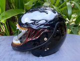 Venom Custom Motorcycle Helmet Spider Man Symbiote 3D helmet