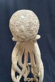 gorgeous 10''standing Octopus Carved Wooden Statue Carving, Carved Octopus Skull