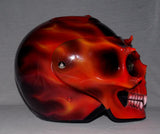 Red Flaming Fire Motorbike Helmet " Red Racer"