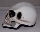 Skull Skeleton Death GRIM REAPER Fullface Motorcycle Biker White Helmet Airbrush