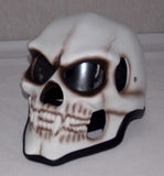 Skull Skeleton Death GRIM REAPER Fullface Motorcycle Biker White Helmet Airbrush