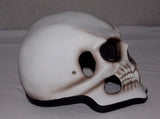 Skull Skeleton Death GRIM REAPER Fullface Motorcycle Biker White Helmet Airbrush