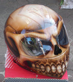 Flaming Zombie Skull Walking Death Custom Helmet