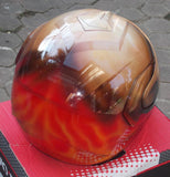Flaming Zombie Skull Walking Death Custom Helmet