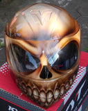 Flaming Zombie Skull Walking Death Custom Helmet