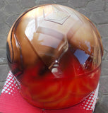 Flaming Zombie Skull Walking Death Custom Helmet