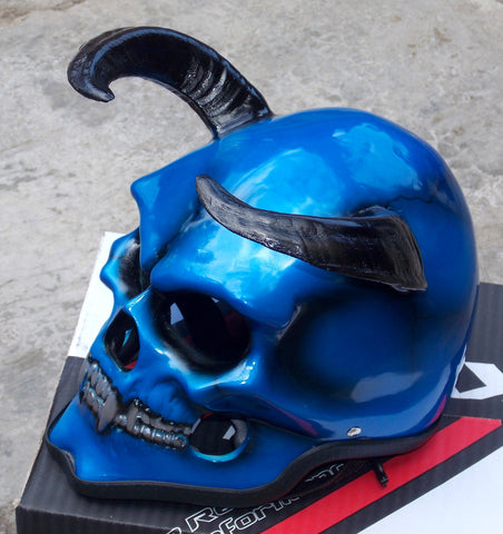 goat horns for motorcycle helmets Small Black Great for all helmets Hell Fire Devil Helmet 666