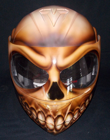 Flaming Zombie Skull Walking Death Custom Helmet