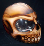 Flaming Zombie Skull Walking Death Custom Helmet