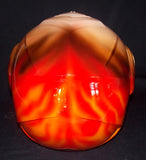 Flaming Zombie Skull Walking Death Custom Helmet