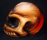 Flaming Zombie Skull Walking Death Custom Helmet