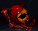 Custom Helmet Harley Quinn Black Red Ponytails Sexy & Cute