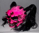 Girls Helmet Pink Fire Skull meets DOT helmet