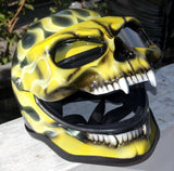 Ghost Rider Yellow Fire Skull Face Helmet
