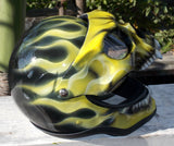 Ghost Rider Yellow Fire Skull Face Helmet