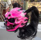 Girls Helmet Pink Fire Skull meets DOT helmet