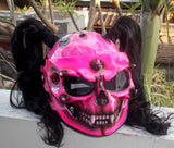 Girls Helmet Pink Fire Skull meets DOT helmet