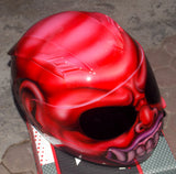 Bali Devil Demon Custom Airbrush Painted DOT Helmet