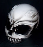 White Walker White Skull Airbrush Helmet
