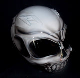 White Walker White Skull Airbrush Helmet