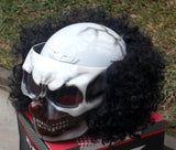 Killer Clown Nightmare Halloween Black Clown Helmet with Hair