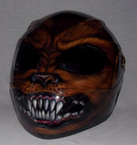 Werewolf Dog Lycan Creature Motorcycle Airbrushed Super Bike Helmet