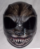 Custom helmet, Custom motorcycle helmet, Superbike helmet, Bike helmet, Carting helmet, Crash Helmet, Airbrush painted Werewolf