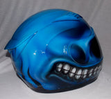 Smiley Superbike Big Bike Crash Carting Helmet Blue