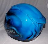 Smiley Superbike Big Bike Crash Carting Helmet Blue