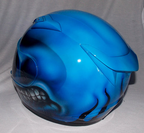 Custom Helmet, Custom Motorcycle Helmet, Superbike Helmet, Bike Helmet,  Carting Helmet, Crash Helmet, Airbrush Painted Pink Smiley CH01 