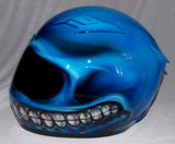 Smiley Superbike Big Bike Crash Carting Helmet Blue