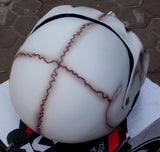 Motorcycle Helmet Skull Bones Death White Ghost Rider