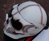 Motorcycle Helmet Skull Bones Death White Ghost Rider