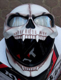 Motorcycle Helmet Skull Bones Death White Ghost Rider