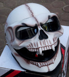 Motorcycle Helmet Skull Bones Death White Ghost Rider