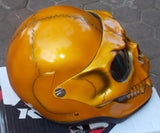 Gormogon Gold Skull Helmet Visor Motorcycle
