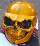 Gormogon Gold Skull Helmet Visor Motorcycle