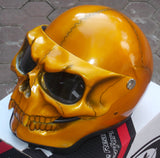 Gormogon Gold Skull Helmet Visor Motorcycle