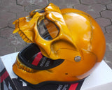 Gormogon Gold Skull Helmet Visor Motorcycle
