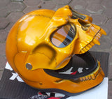 Gormogon Gold Skull Helmet Visor Motorcycle