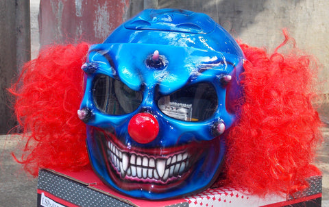 custom scary motorcycle helmet Scary Clown Motorcycle Helmet 3D Custom Airbrushed Painted
