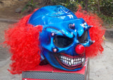 Scary Clown Motorcycle Helmet 3D Custom Airbrushed Painted