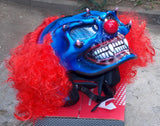 Scary Clown Motorcycle Helmet 3D Custom Airbrushed Painted