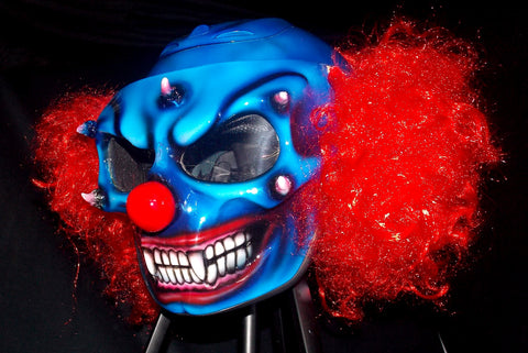 Scary Clown Motorcycle Helmet 3D Custom Airbrushed Painted – Custom Airbrush Helmet