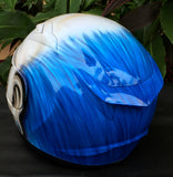 Blue Hair Crazy Killer Clown Helmet Diamond Ear Rings