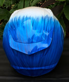 Blue Hair Crazy Killer Clown Helmet Diamond Ear Rings