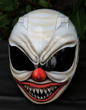Blue Hair Crazy Killer Clown Helmet Diamond Ear Rings