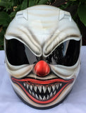 Blue Hair Crazy Killer Clown Helmet Diamond Ear Rings